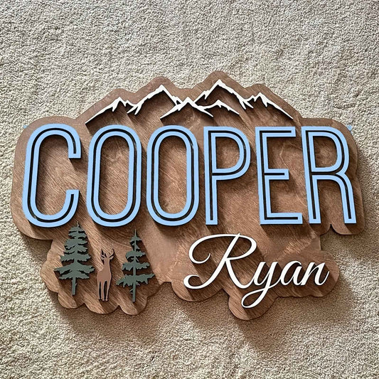 Zimonto Personalized 3D Wooden Name Sign - Custom Design