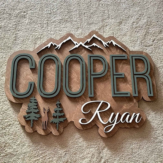 Zimonto Personalized 3D Wooden Name Sign - Custom Design