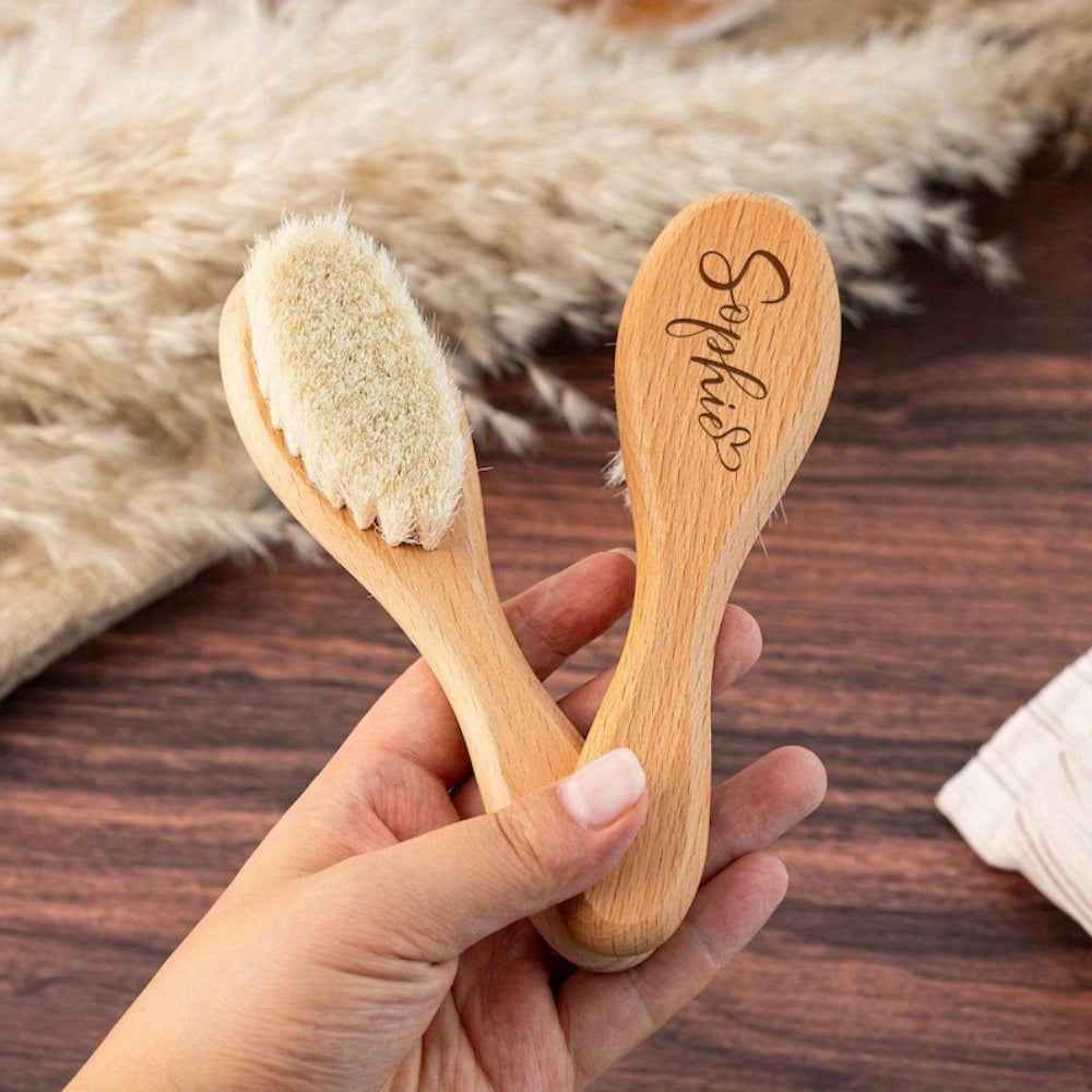 Zimonto Personalized Baby Hair Brush - Custom Engraved