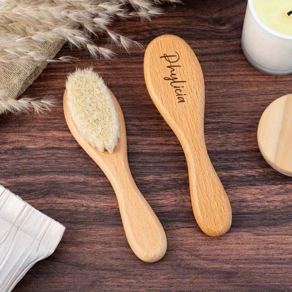 Zimonto Personalized Baby Hair Brush - Custom Engraved