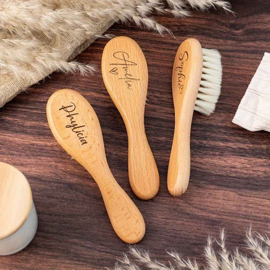 Zimonto Personalized Baby Hair Brush - Custom Engraved