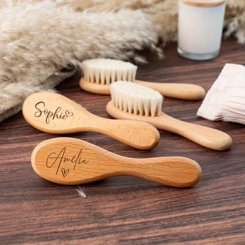Zimonto Personalized Baby Hair Brush - Custom Engraved