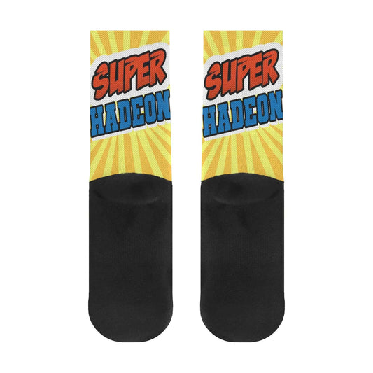 Zimonto Personalized Crew Socks - Fun Superhero Design