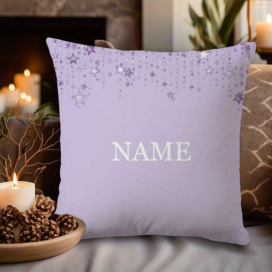 Personalized Lavender Throw Pillow by Zimonto