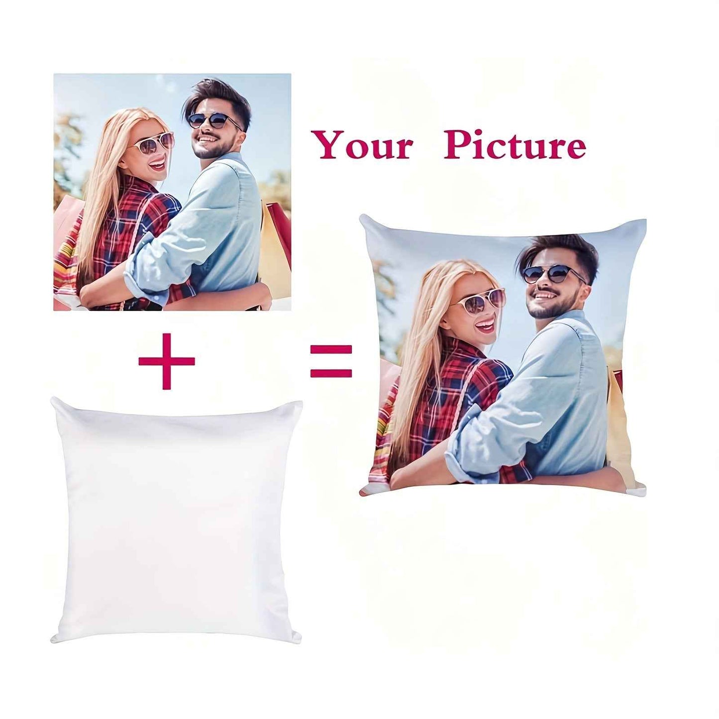 Zimonto Personalized Photo Pillow Cover - Custom Decor
