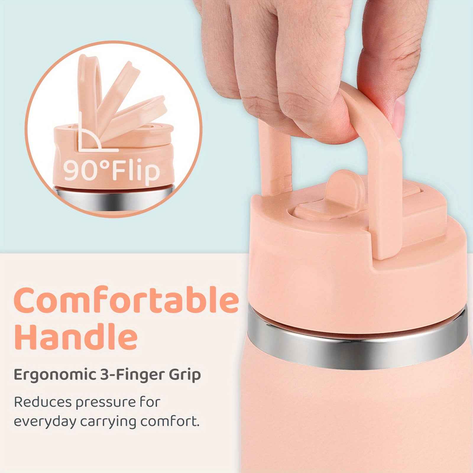 Zimonto personalized unicorn water bottle with ergonomic handle for comfortable carrying