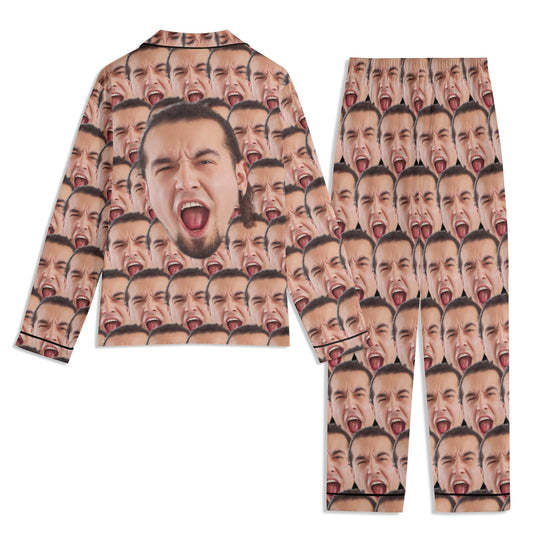 popcustoms - Unisex Long Sleeve Adult Nightwear Pajama Set