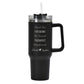 popcustoms - 40oz Stainless Steel Tumbler Travel Mug with Handle and Straw for Cup Holder