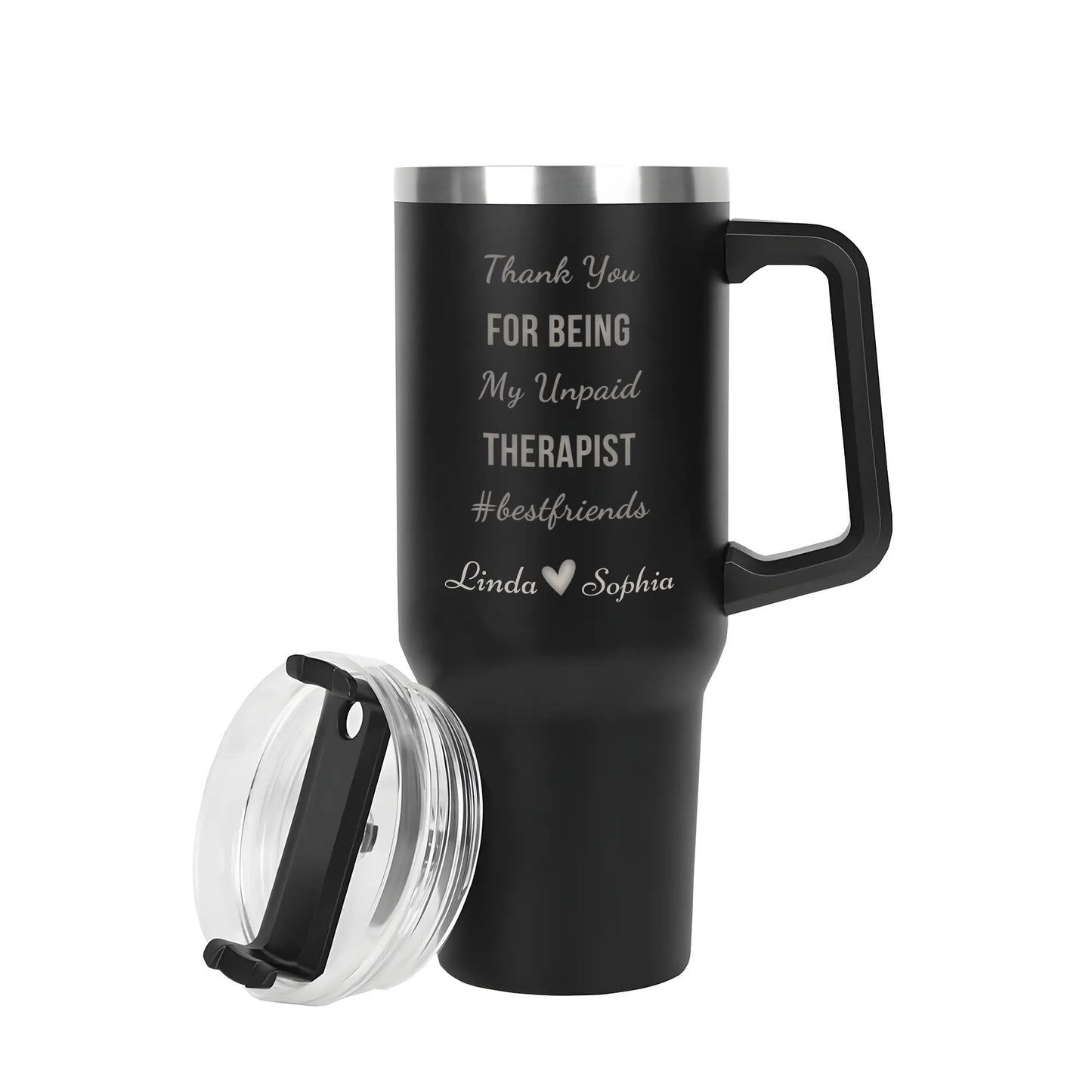 popcustoms - 40oz Stainless Steel Tumbler Travel Mug with Handle and Straw for Cup Holder Default Title