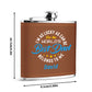 popcustoms - Custom Leather Wrapped Stainless Steel 6oz Flask