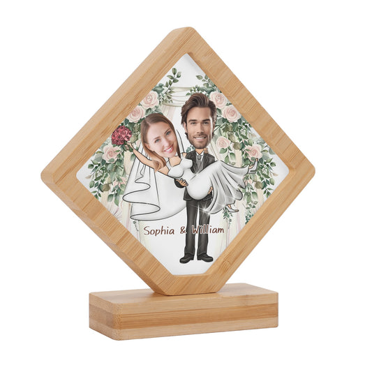 popcustoms - Custom Printed Photo Plaque Photo Frame Gift for Birthday Wedding