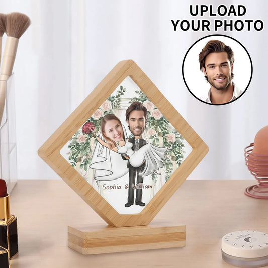 popcustoms - Custom Printed Photo Plaque Photo Frame Gift for Birthday Wedding