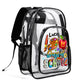 popcustoms - Large 17 Inch Clear Bag PVC See Through Transparent School Backpack