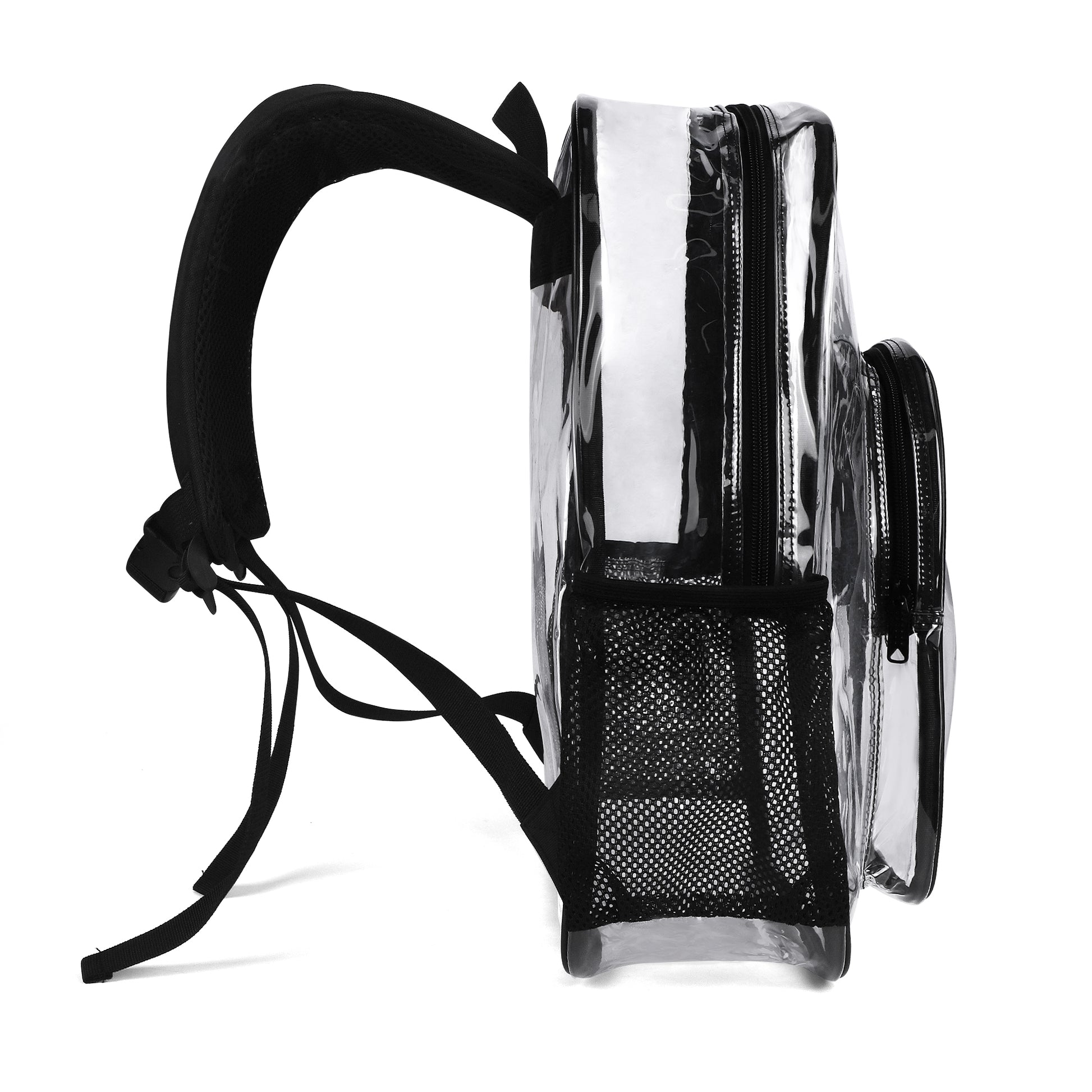 popcustoms - Large 17 Inch Clear Bag PVC See Through Transparent School Backpack