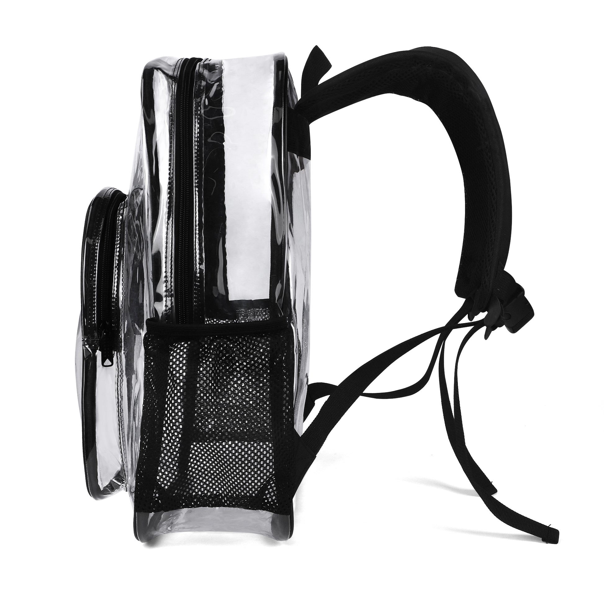 popcustoms - Large 17 Inch Clear Bag PVC See Through Transparent School Backpack