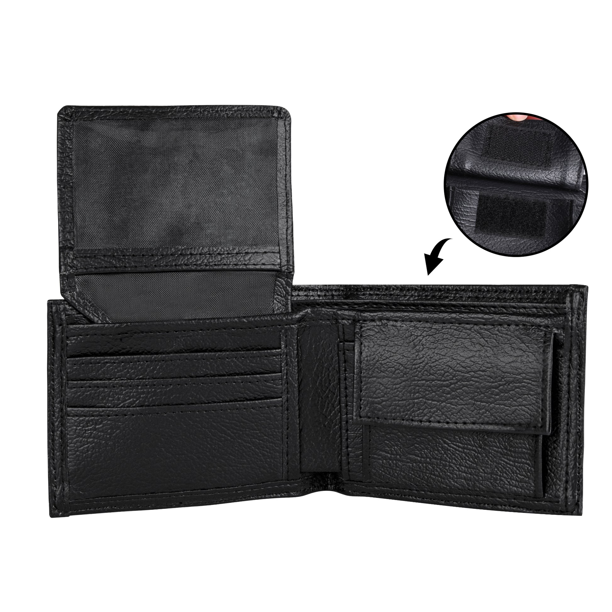 popcustoms - Mens Minimalist PU Leather Wallet Paper Folded Wallet