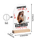 popcustoms - Personalised Lightweight Arch Acrylic Table Sign with Wood Stand