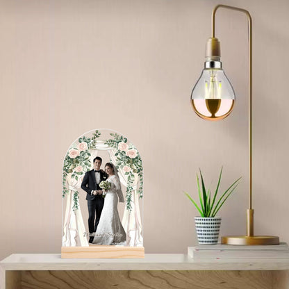 popcustoms - Personalised Lightweight Arch Acrylic Table Sign with Wood Stand Default Title