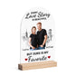 popcustoms - Personalised Lightweight Arch Acrylic Table Sign with Wood Stand