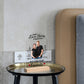 popcustoms - Personalised Lightweight Arch Acrylic Table Sign with Wood Stand