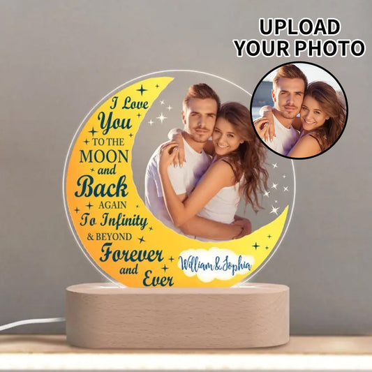 popcustoms - Personalised Name Acrylic Round Lamp Night Light Home Decor