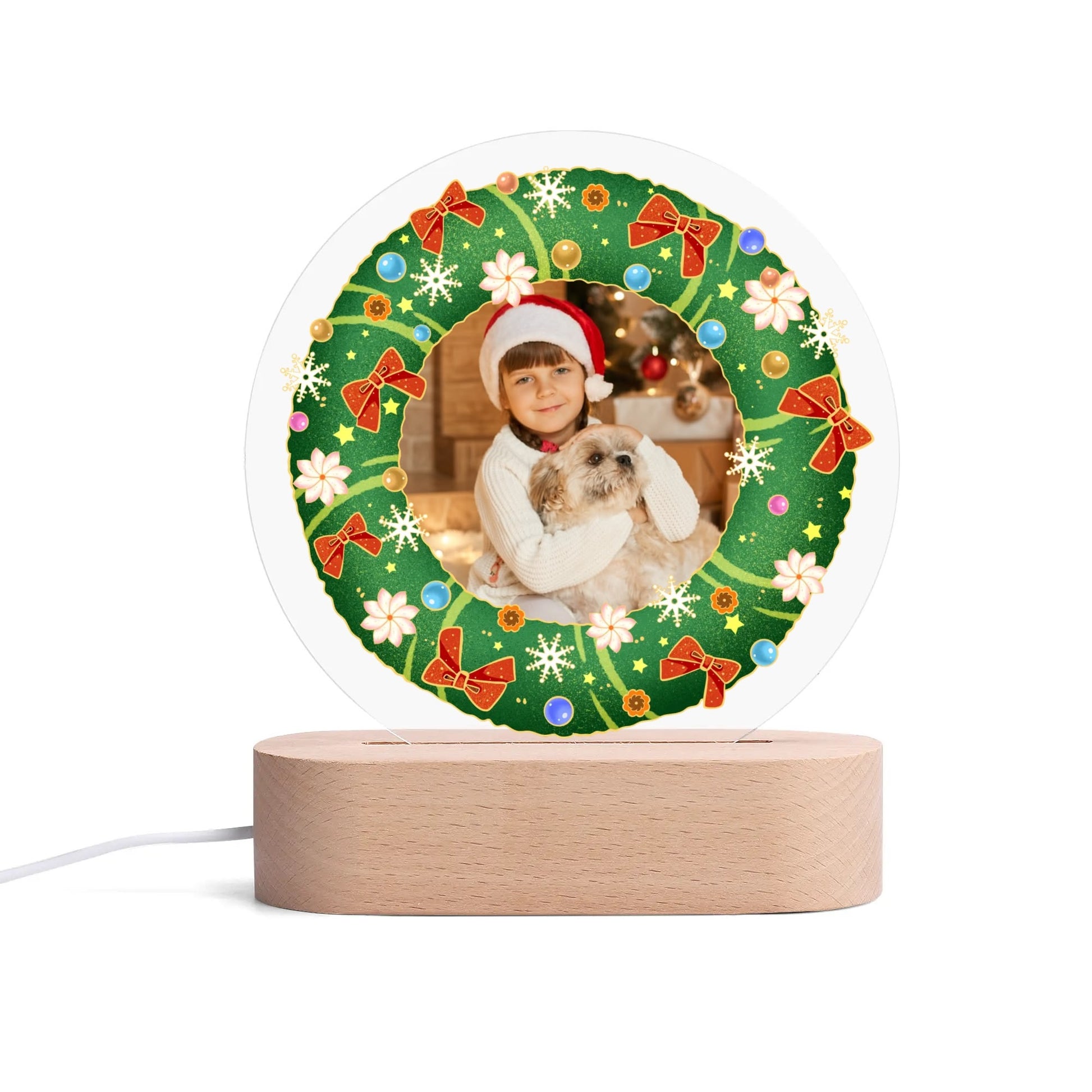 popcustoms - Personalised Name Acrylic Round Lamp Night Light Home Decor