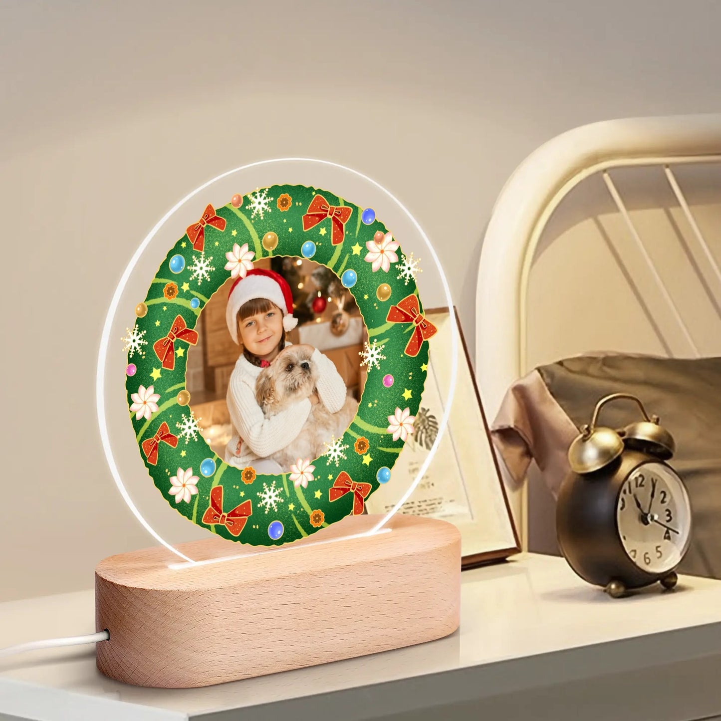 popcustoms - Personalised Name Acrylic Round Lamp Night Light Home Decor Default Title