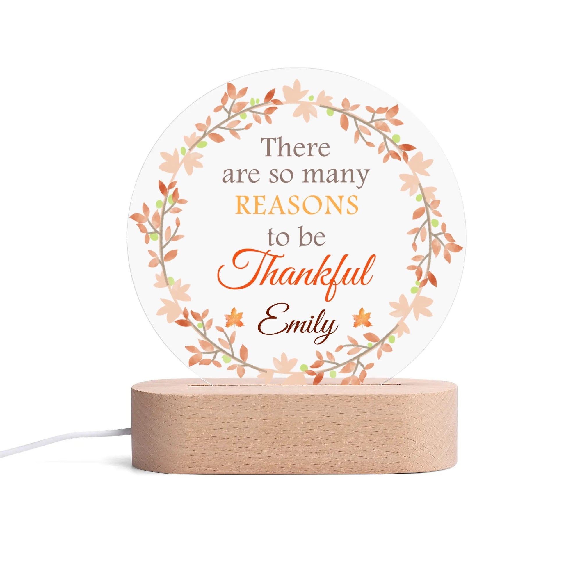 popcustoms - Personalised Name Acrylic Round Lamp Night Light Home Decor