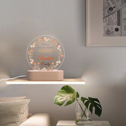 popcustoms - Personalised Name Acrylic Round Lamp Night Light Home Decor