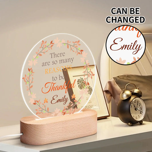 popcustoms - Personalised Name Acrylic Round Lamp Night Light Home Decor