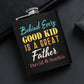 popcustoms - Personalized Hip Flask Set 7oz Black Stainless Steel with A Gift Box