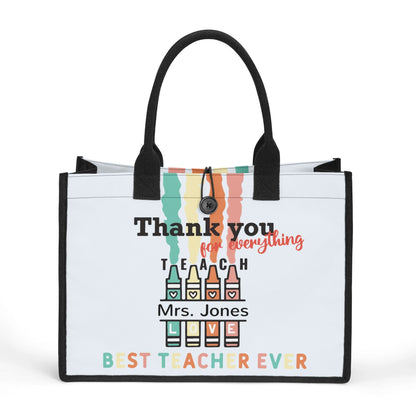 popcustoms - Premium All-Over Print Canvas Tote Bag（3 layers）