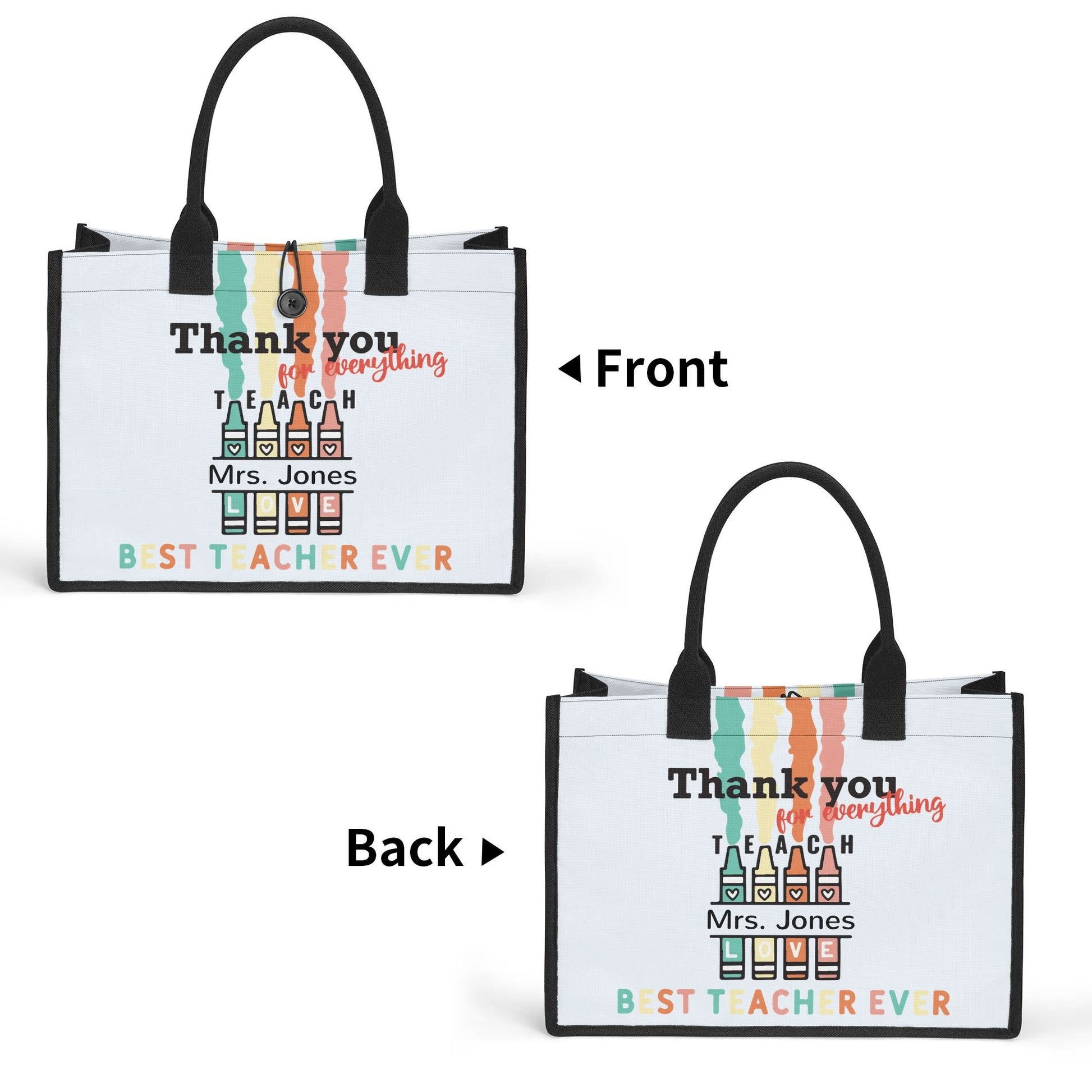 popcustoms - Premium All-Over Print Canvas Tote Bag（3 layers）