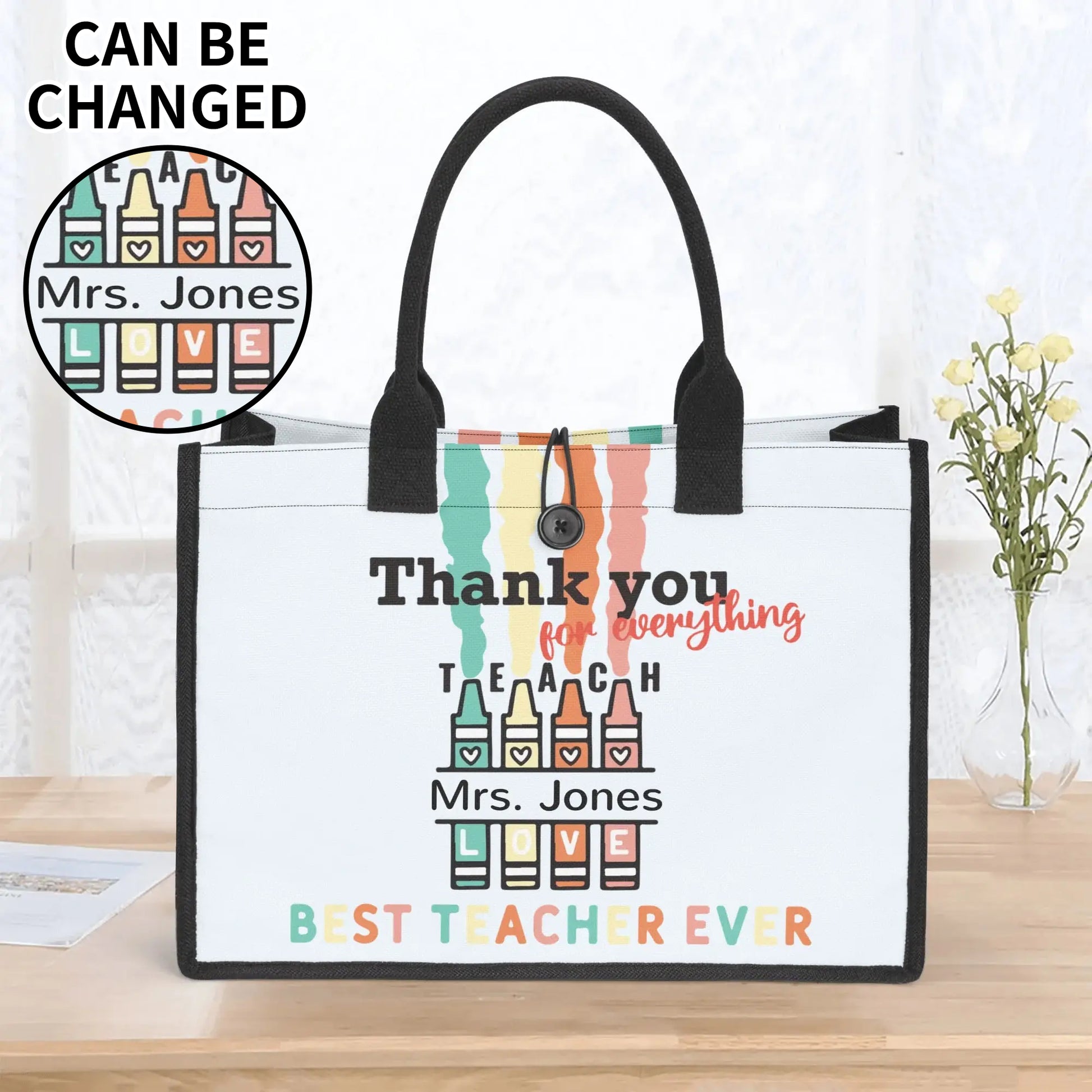 popcustoms - Premium All-Over Print Canvas Tote Bag（3 layers）