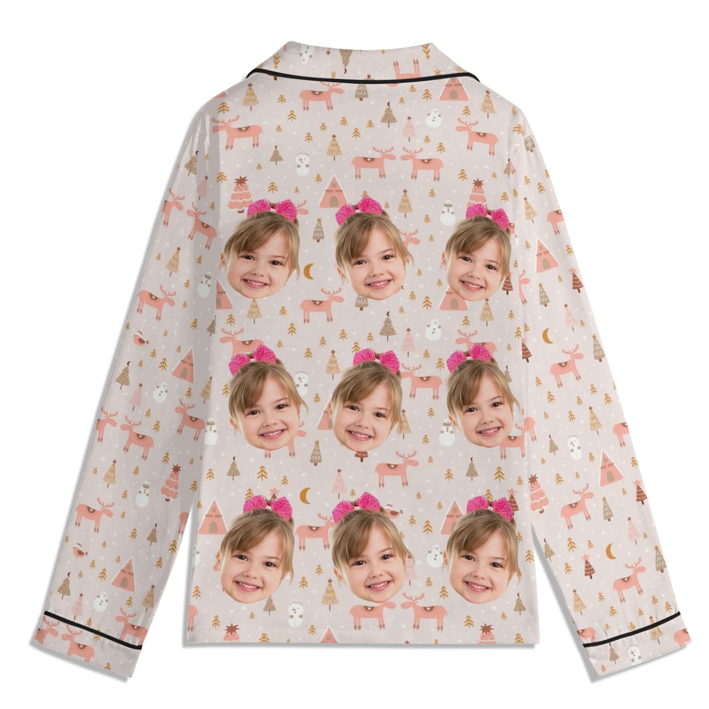 popcustoms - Childrens Long Sleeve Nightwear Pajama Set with Pockets