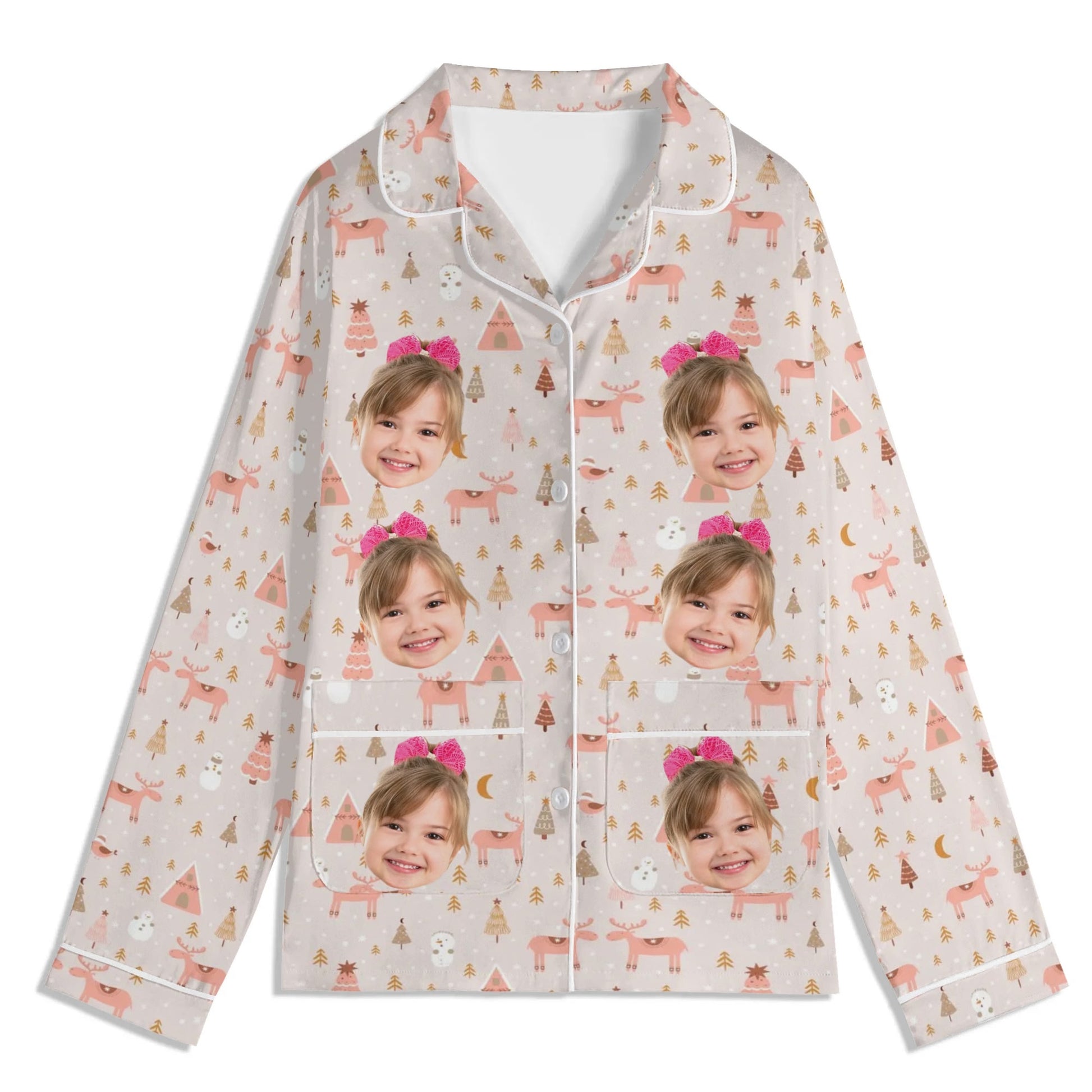 popcustoms - Childrens Long Sleeve Nightwear Pajama Set with Pockets