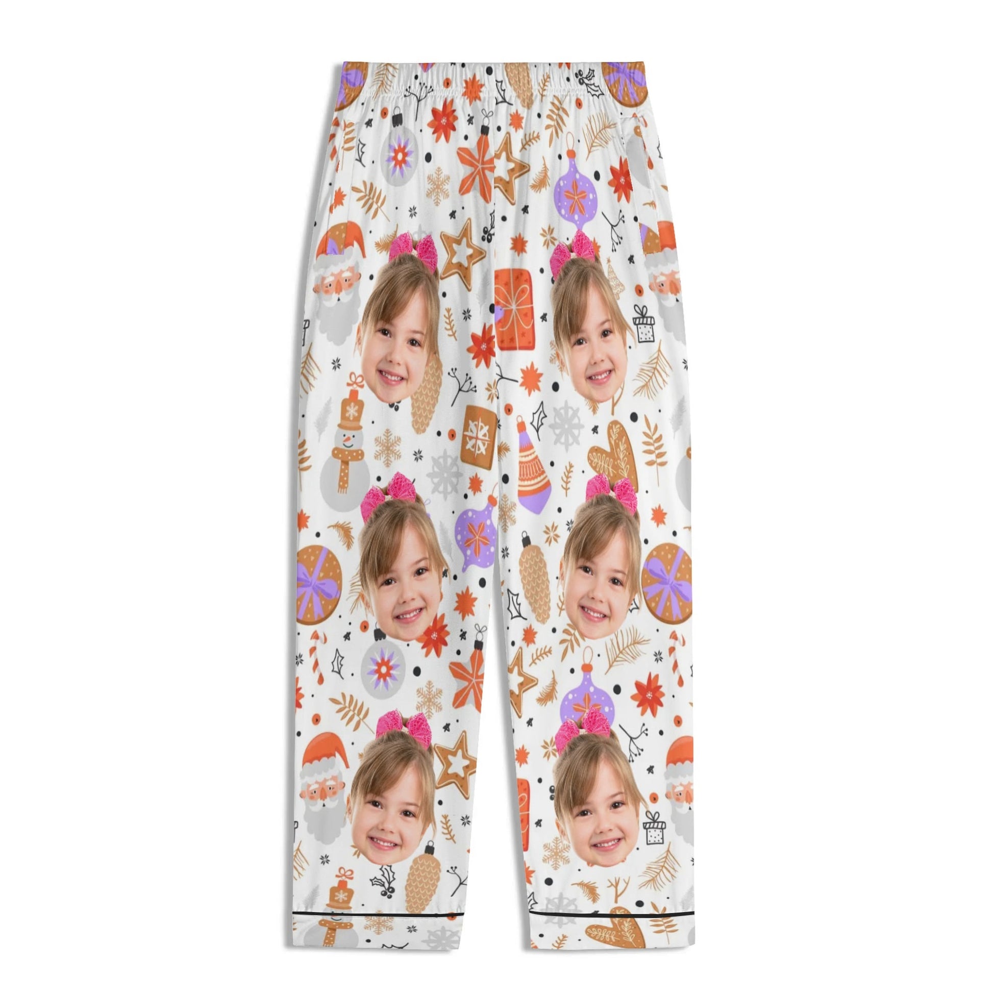 popcustoms - Childrens Long Sleeve Nightwear Pajama Set with Pockets