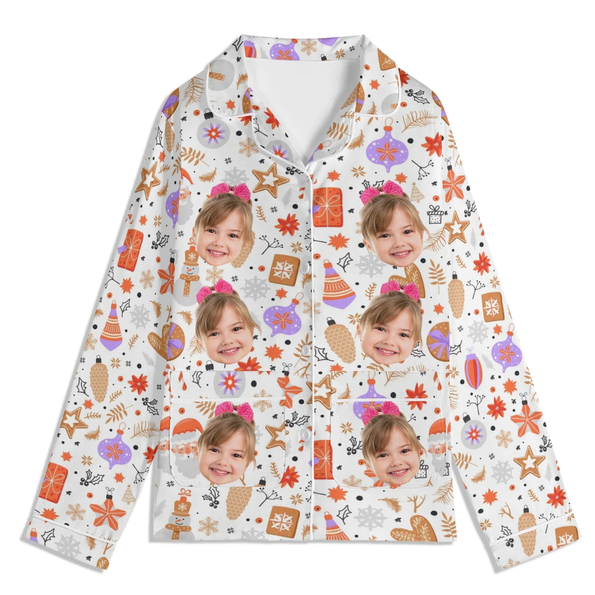 popcustoms - Childrens Long Sleeve Nightwear Pajama Set with Pockets