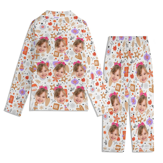 popcustoms - Childrens Long Sleeve Nightwear Pajama Set with Pockets