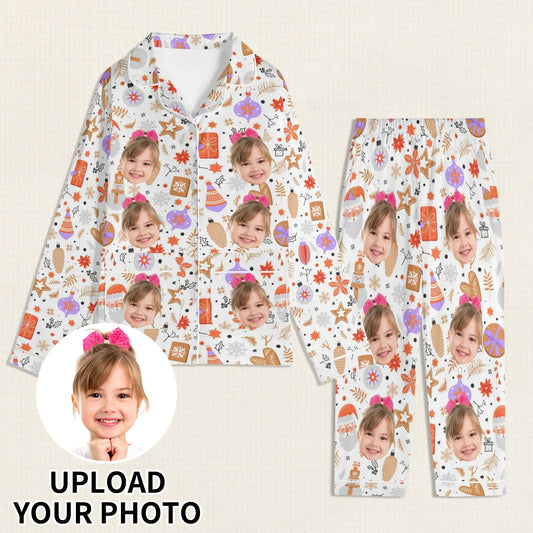 popcustoms - Childrens Long Sleeve Nightwear Pajama Set with Pockets