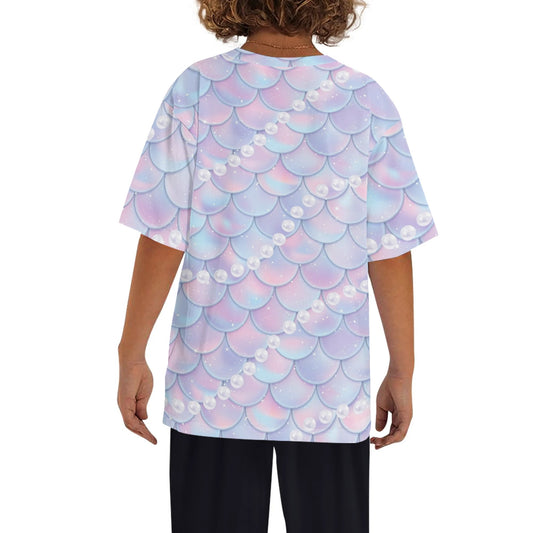 popcustoms - Childrens Loose Fit Short Sleeve T-Shirt Pull on Tees