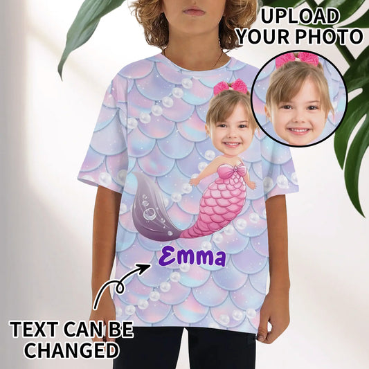 popcustoms - Childrens Loose Fit Short Sleeve T-Shirt Pull on Tees