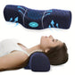 Neck Support Pillow Medium Soft Blue Washable Sleep Relief
