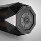 RGB LED light speaker with geometric design and control buttons for easy operation