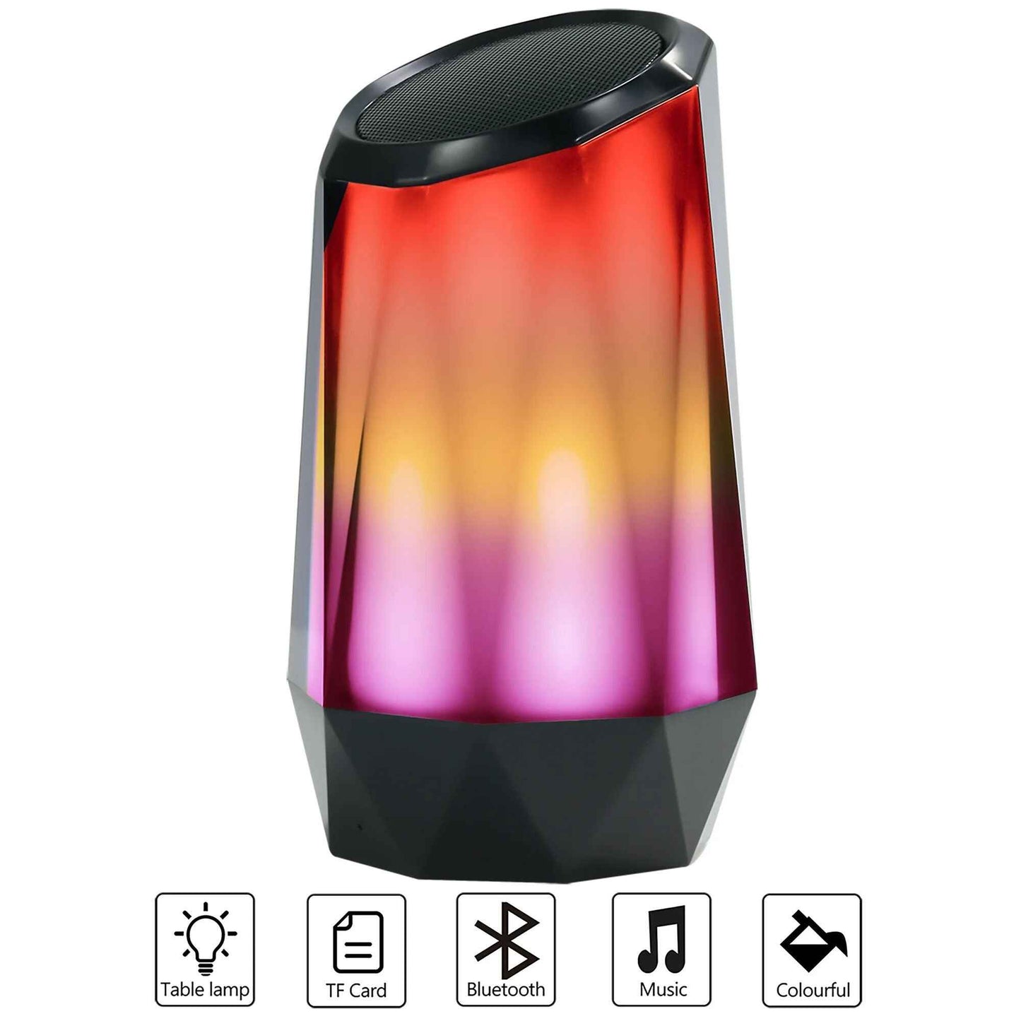 Stylish RGB LED light speaker with multicolored glow, ideal for music and ambiance