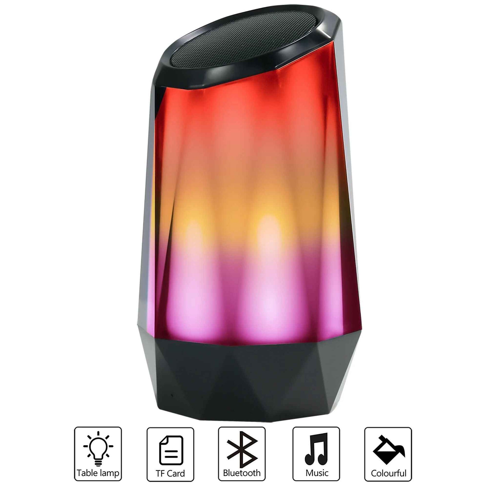 Stylish RGB LED light speaker with multicolored glow, ideal for music and ambiance