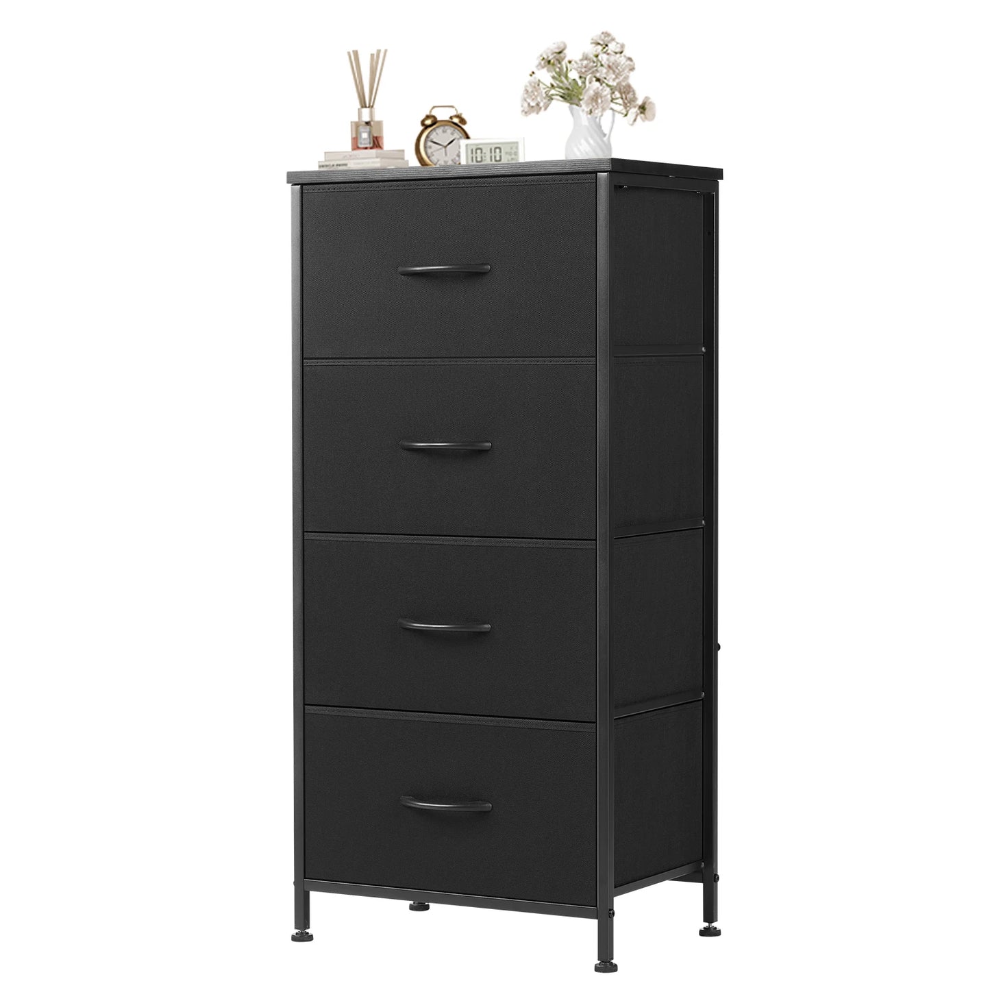 Zimonto Steel Frame Storage Solution with Four Drawers for Organized Living Spaces