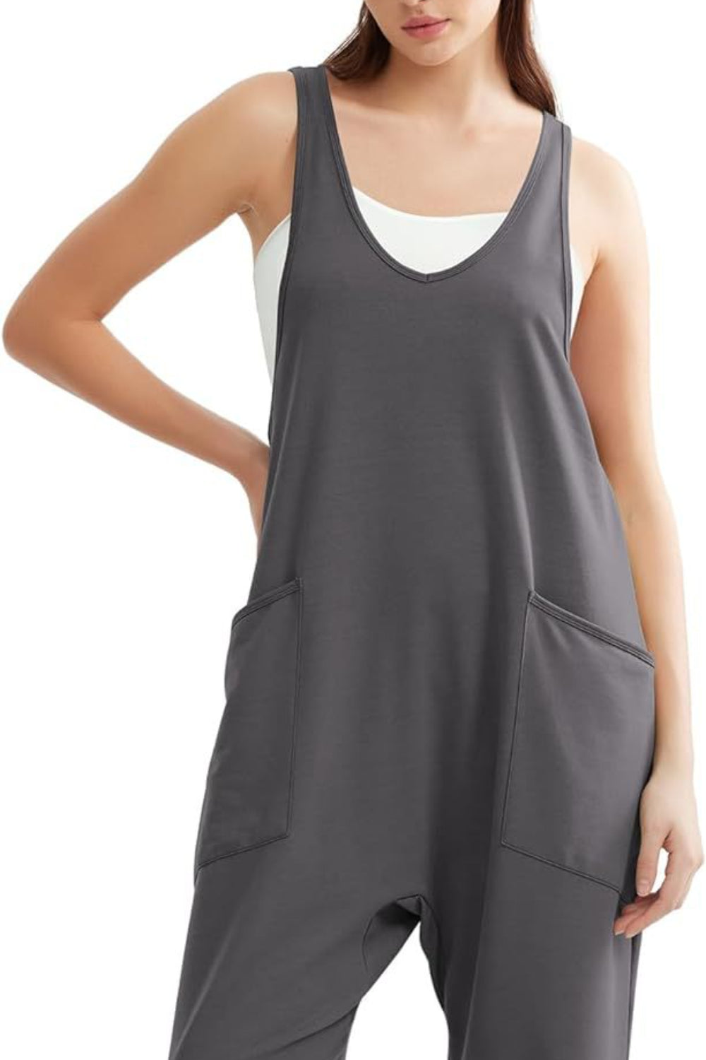 Trendsi - Lovelet V-Neck Wide Strap Overalls