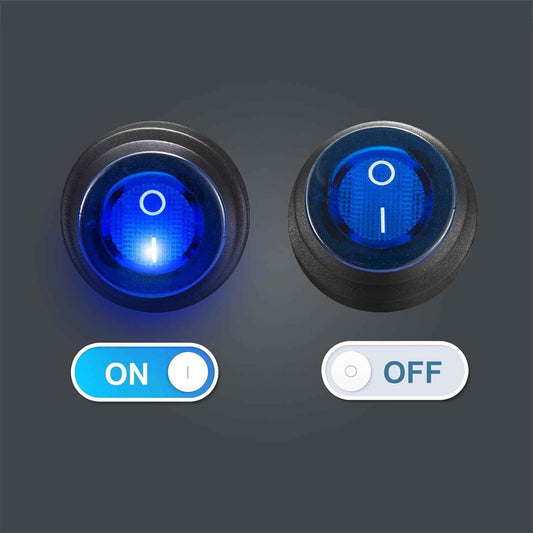 Zimonto waterproof rocker switch 12V with blue LED indicators for easy operation in all conditions