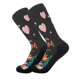 Zimonto Women's Crew Socks with Heart Design - Cute & Comfy